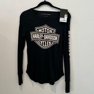 HARLEY-DAVIDSON White thermal long sleeve ; Never worn ; New with tags